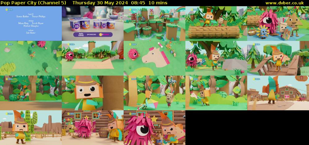 Pop Paper City (Channel 5) Thursday 30 May 2024 08:45 - 08:55