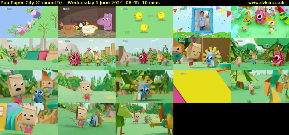 Pop Paper City (Channel 5) Wednesday 5 June 2024 08:45 - 08:55
