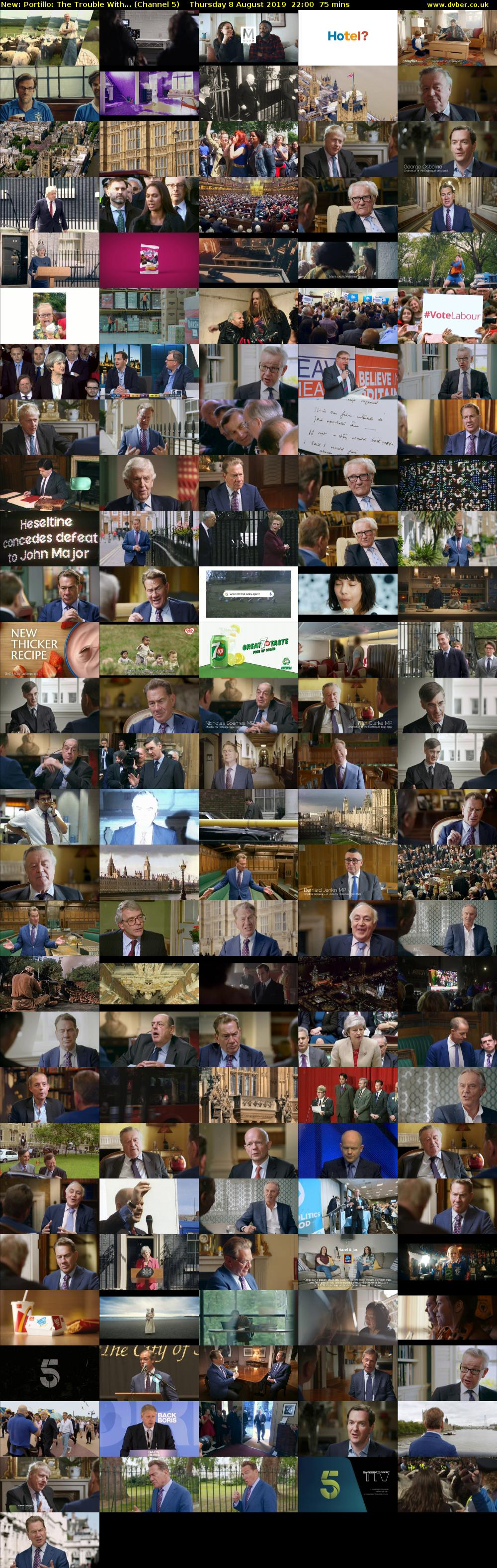 Portillo: The Trouble With... (Channel 5) Thursday 8 August 2019 22:00 - 23:15