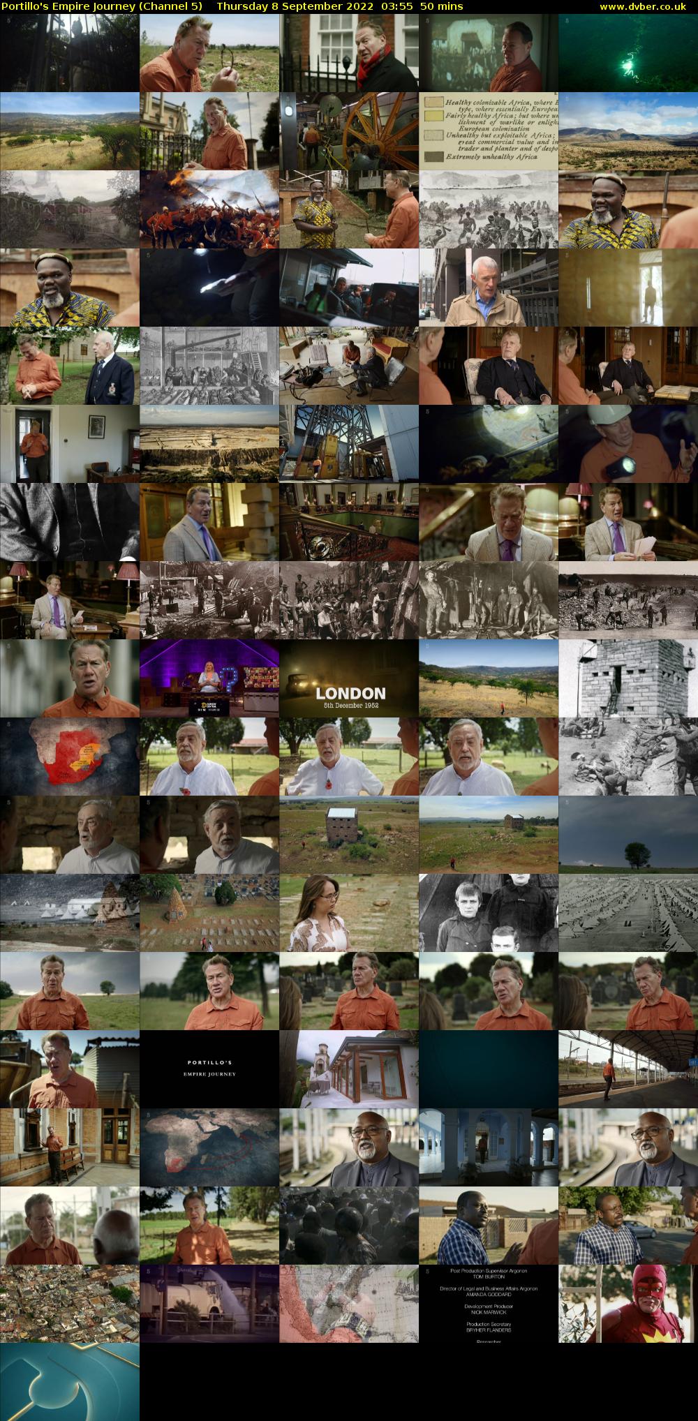 Portillo's Empire Journey (Channel 5) Thursday 8 September 2022 03:55 - 04:45