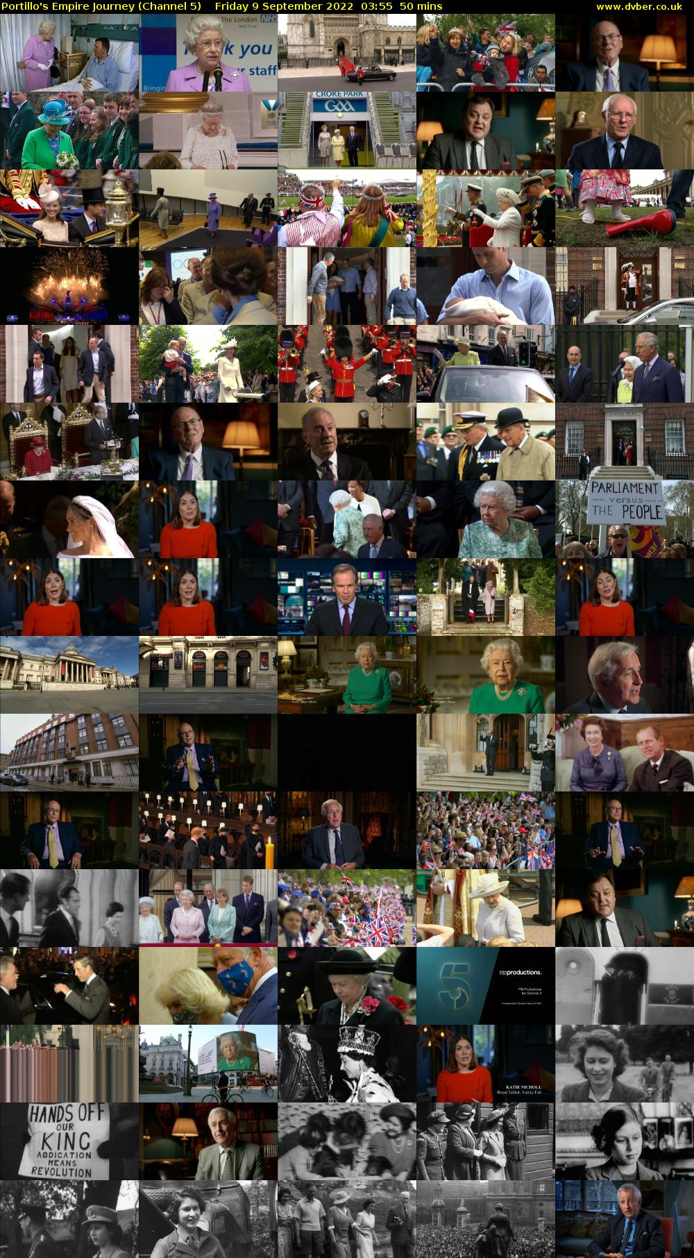Portillo's Empire Journey (Channel 5) Friday 9 September 2022 03:55 - 04:45
