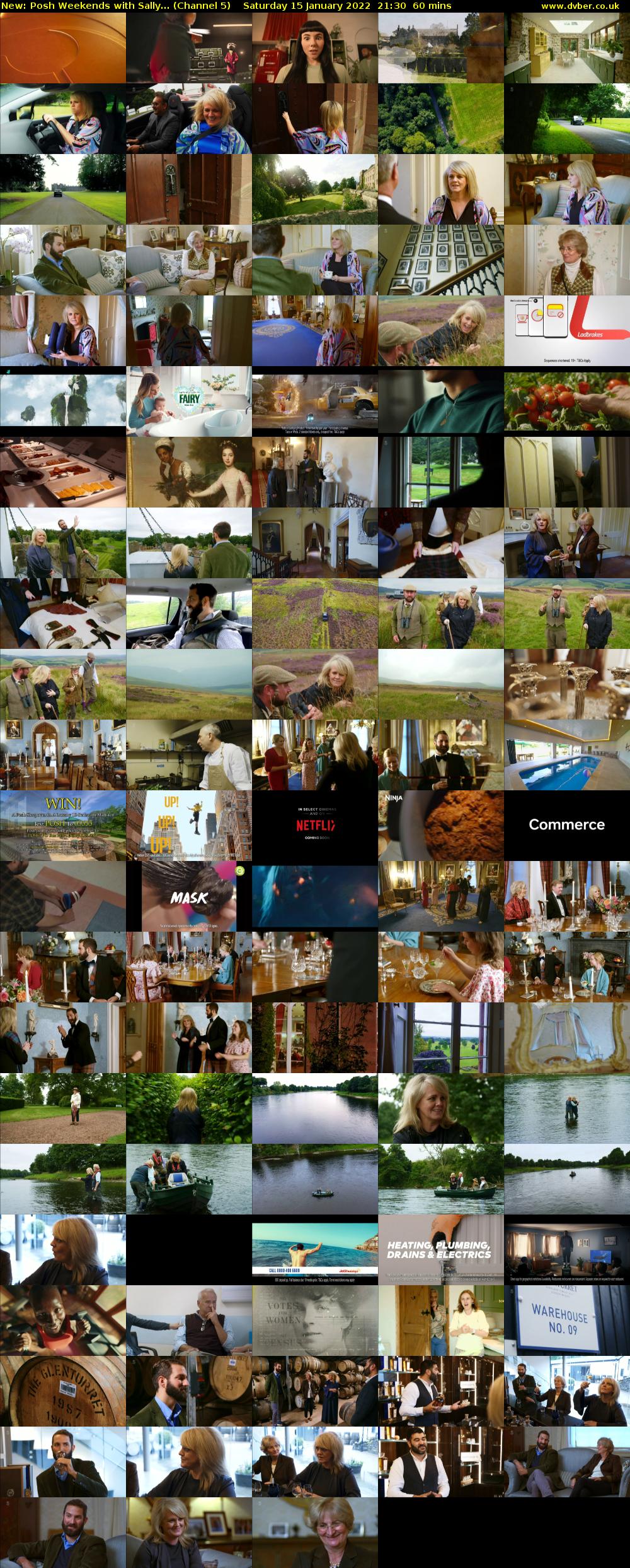 Posh Weekends with Sally... (Channel 5) Saturday 15 January 2022 21:30 - 22:30