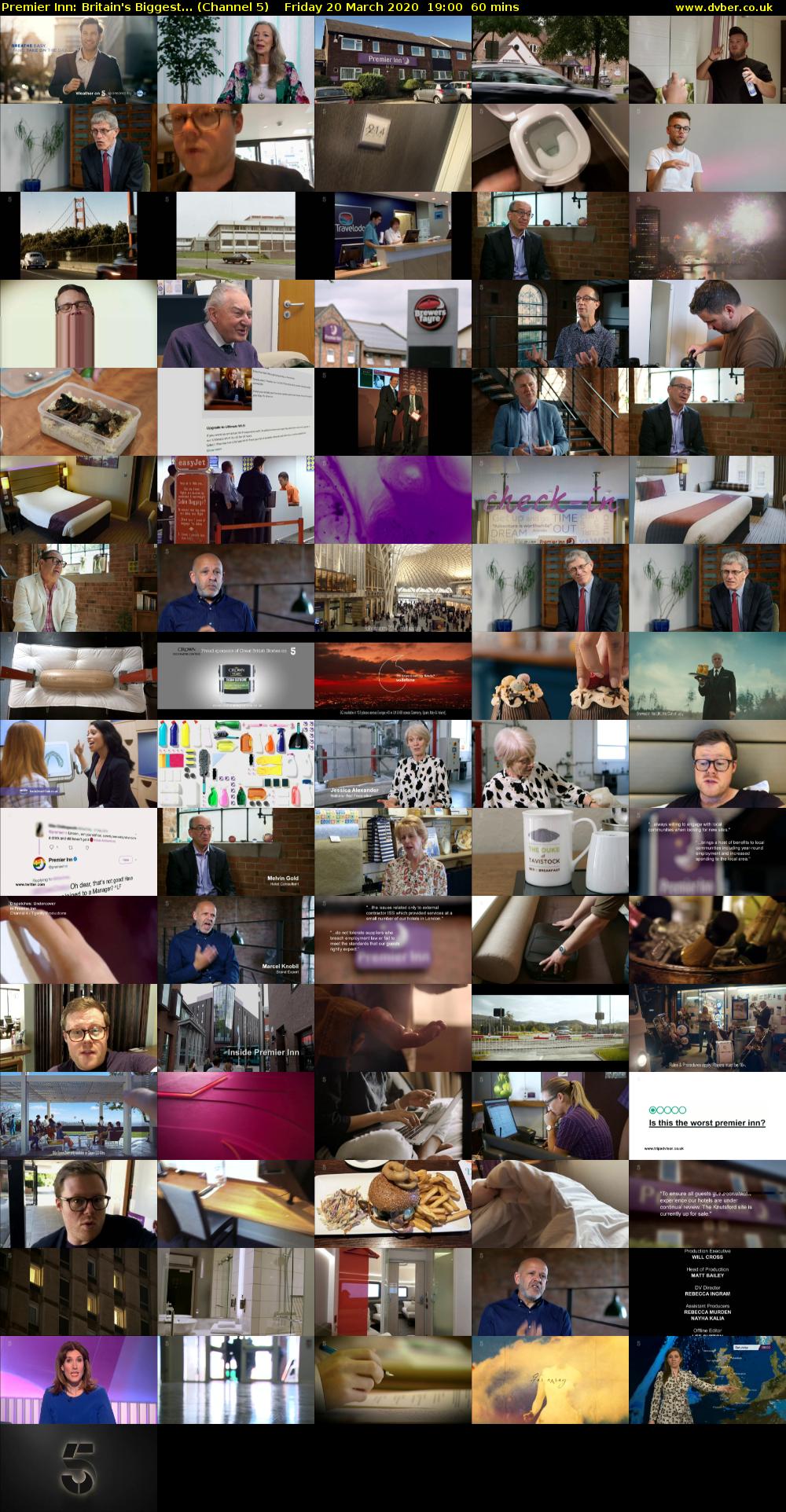 Premier Inn: Britain's Biggest... (Channel 5) Friday 20 March 2020 19:00 - 20:00