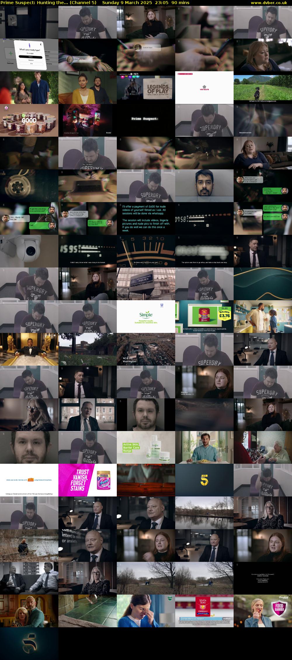 Prime Suspect: Hunting the... (Channel 5) Sunday 9 March 2025 23:05 - 00:35