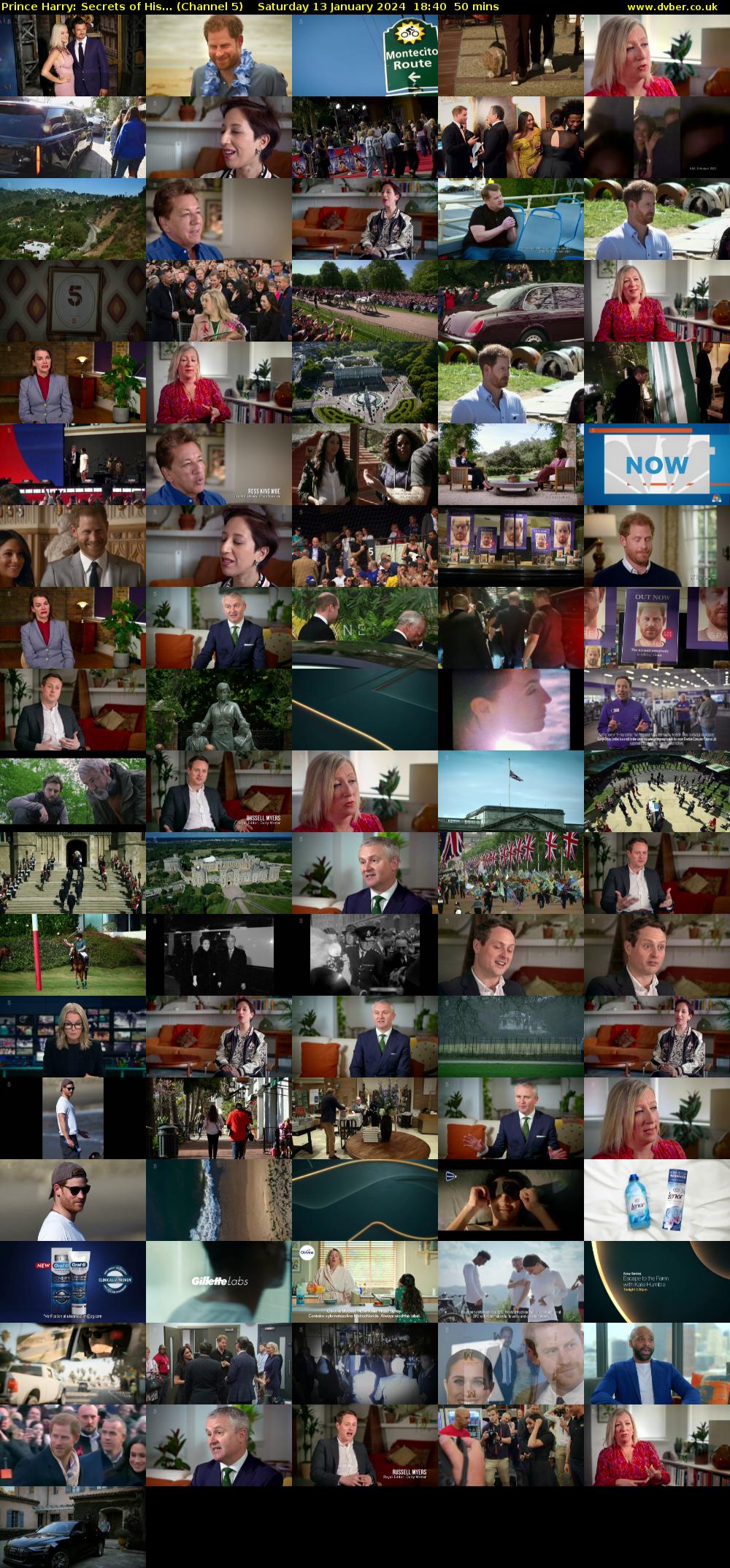 Prince Harry: Secrets of His... (Channel 5) Saturday 13 January 2024 18:40 - 19:30
