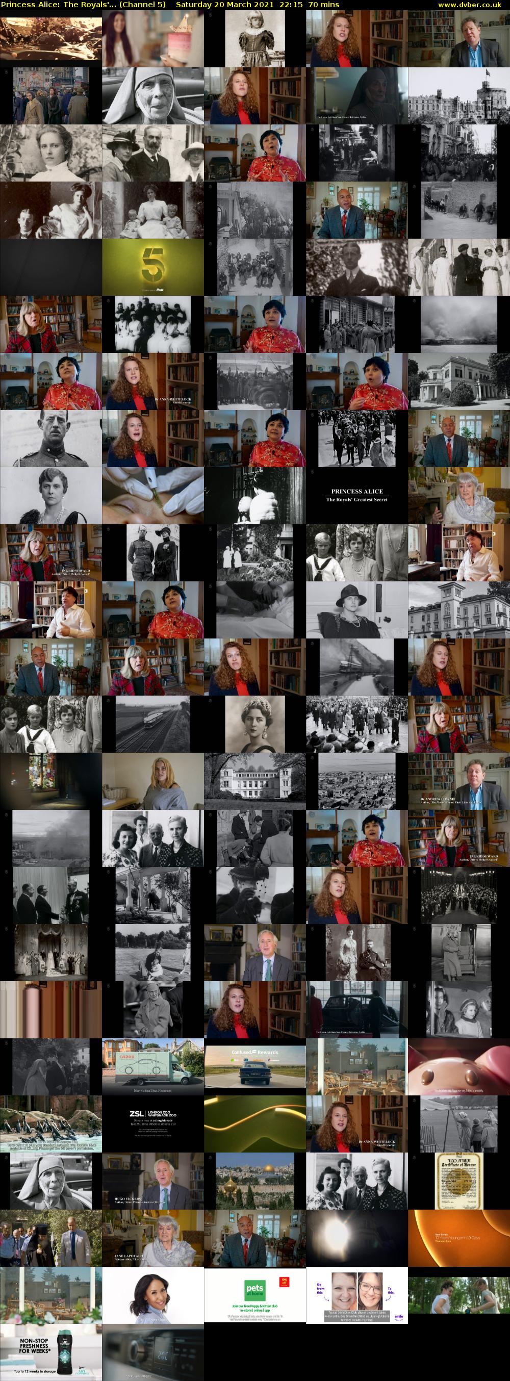 Princess Alice: The Royals'... (Channel 5) Saturday 20 March 2021 22:15 - 23:25