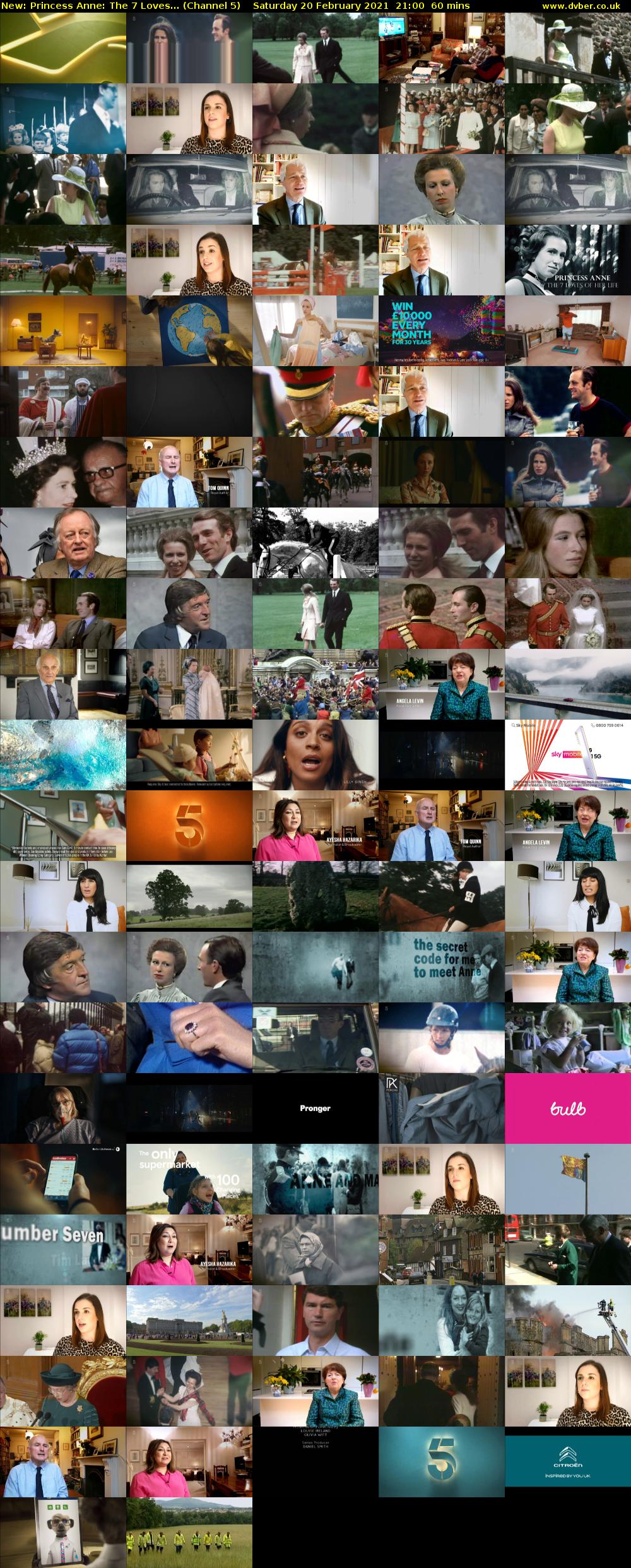 Princess Anne: The 7 Loves... (Channel 5) Saturday 20 February 2021 21:00 - 22:00