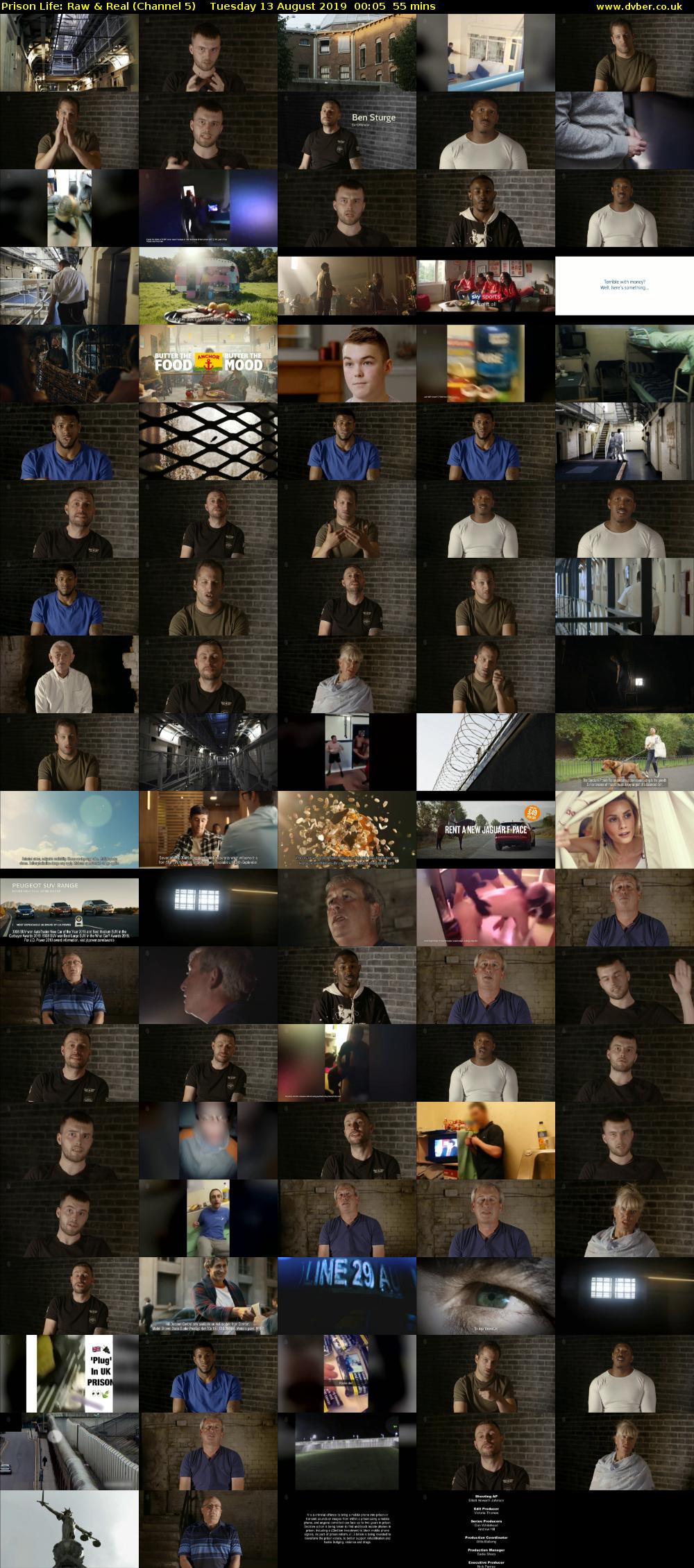 Prison Life: Raw & Real (Channel 5) Tuesday 13 August 2019 00:05 - 01:00