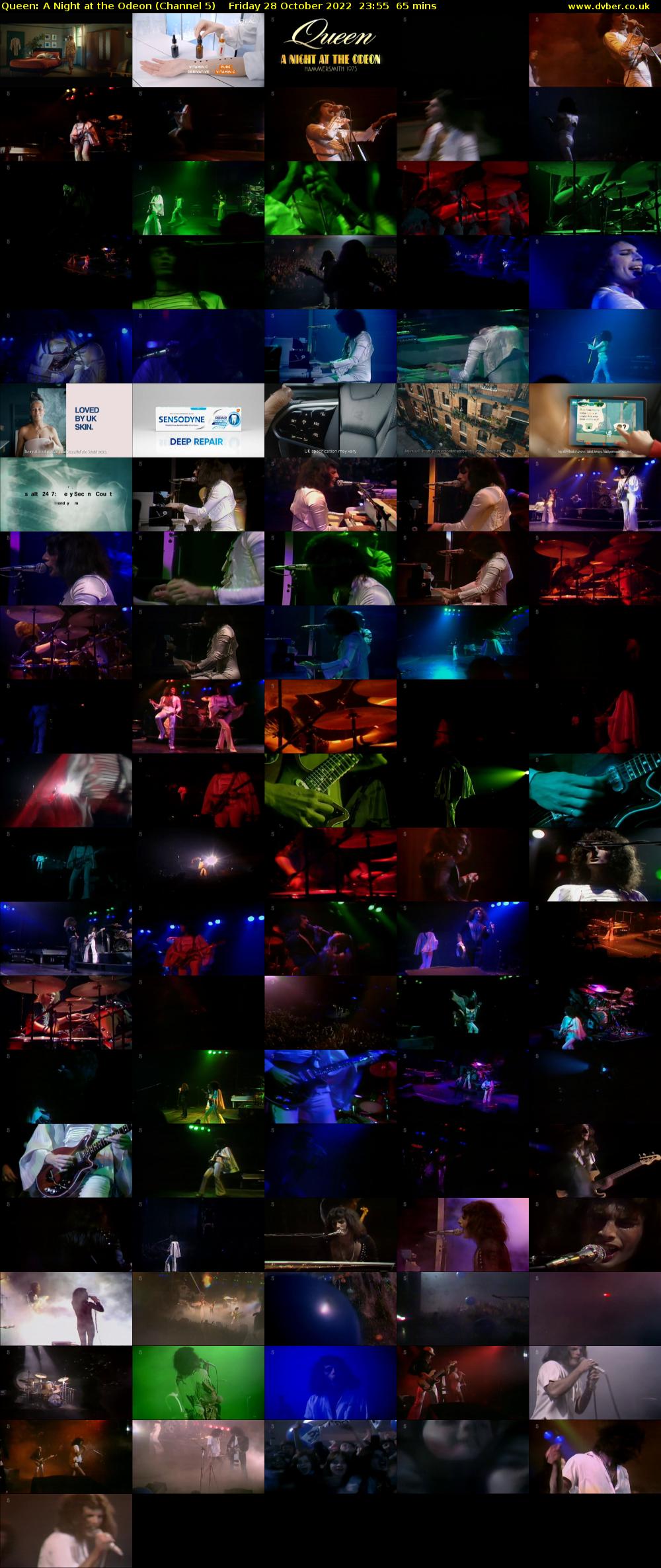 Queen: A Night at the Odeon (Channel 5) Friday 28 October 2022 23:55 - 01:00