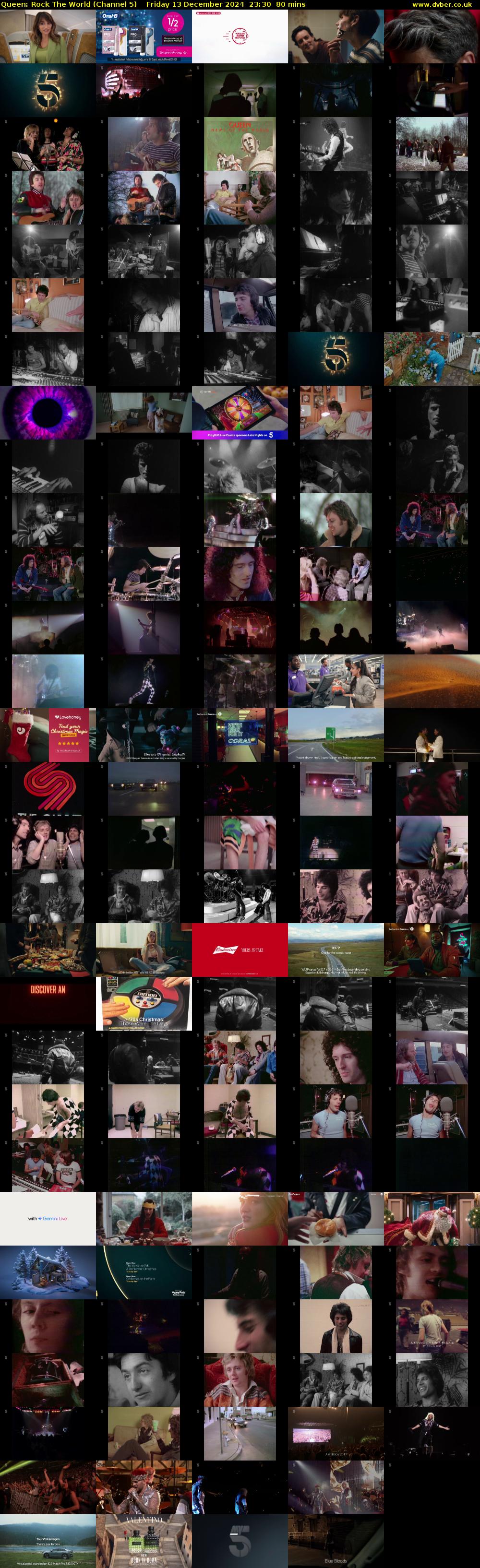 Queen: Rock The World (Channel 5) Friday 13 December 2024 23:30 - 00:50