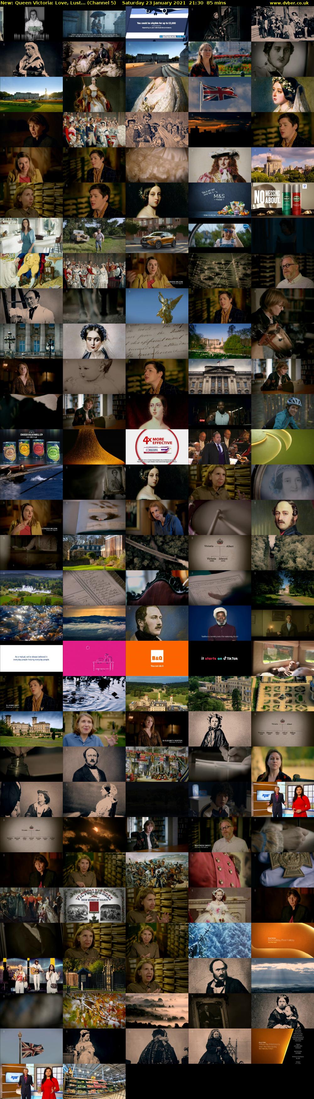 Queen Victoria: Love, Lust... (Channel 5) Saturday 23 January 2021 21:30 - 22:55