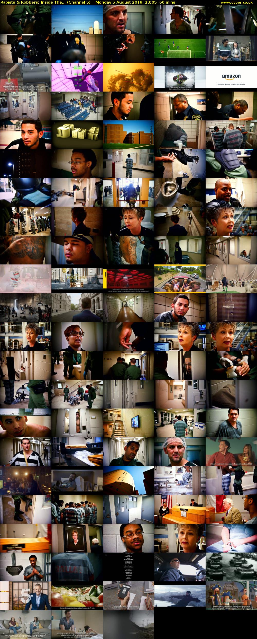 Rapists & Robbers: Inside The... (Channel 5) Monday 5 August 2019 23:05 - 00:05
