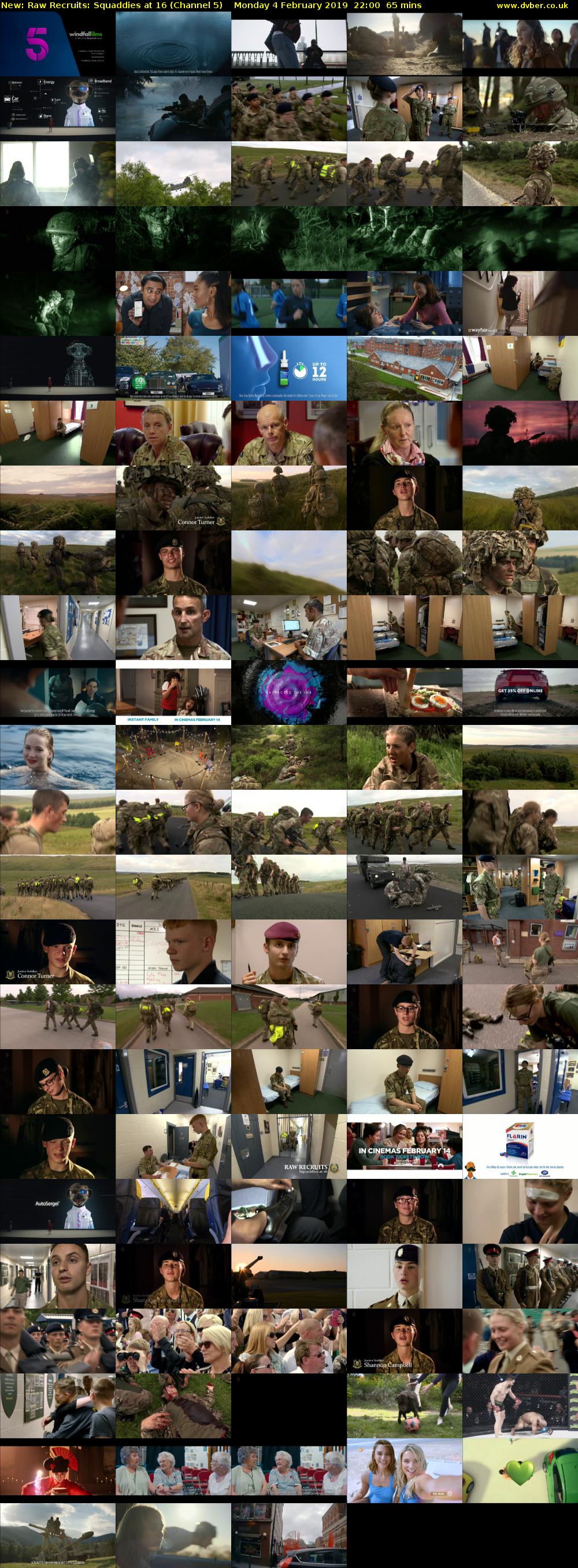 Raw Recruits: Squaddies at 16 (Channel 5) Monday 4 February 2019 22:00 - 23:05