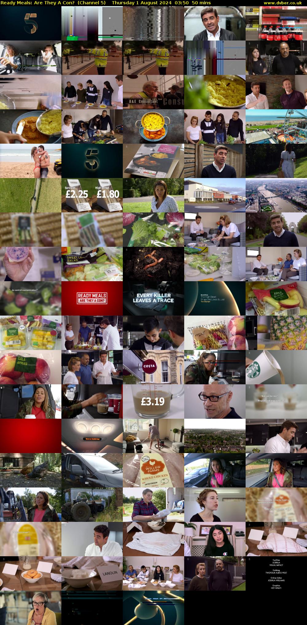 Ready Meals: Are They A Con?  (Channel 5) Thursday 1 August 2024 03:50 - 04:40