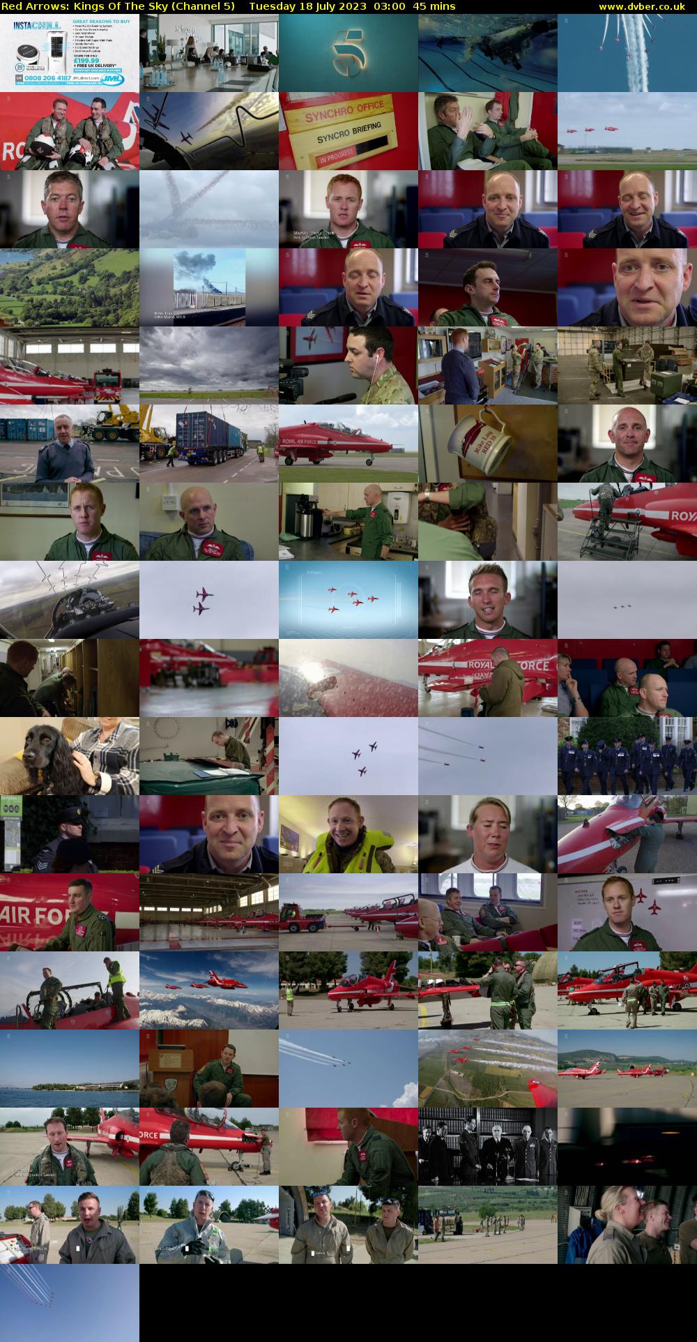Red Arrows: Kings Of The Sky (Channel 5) Tuesday 18 July 2023 03:00 - 03:45