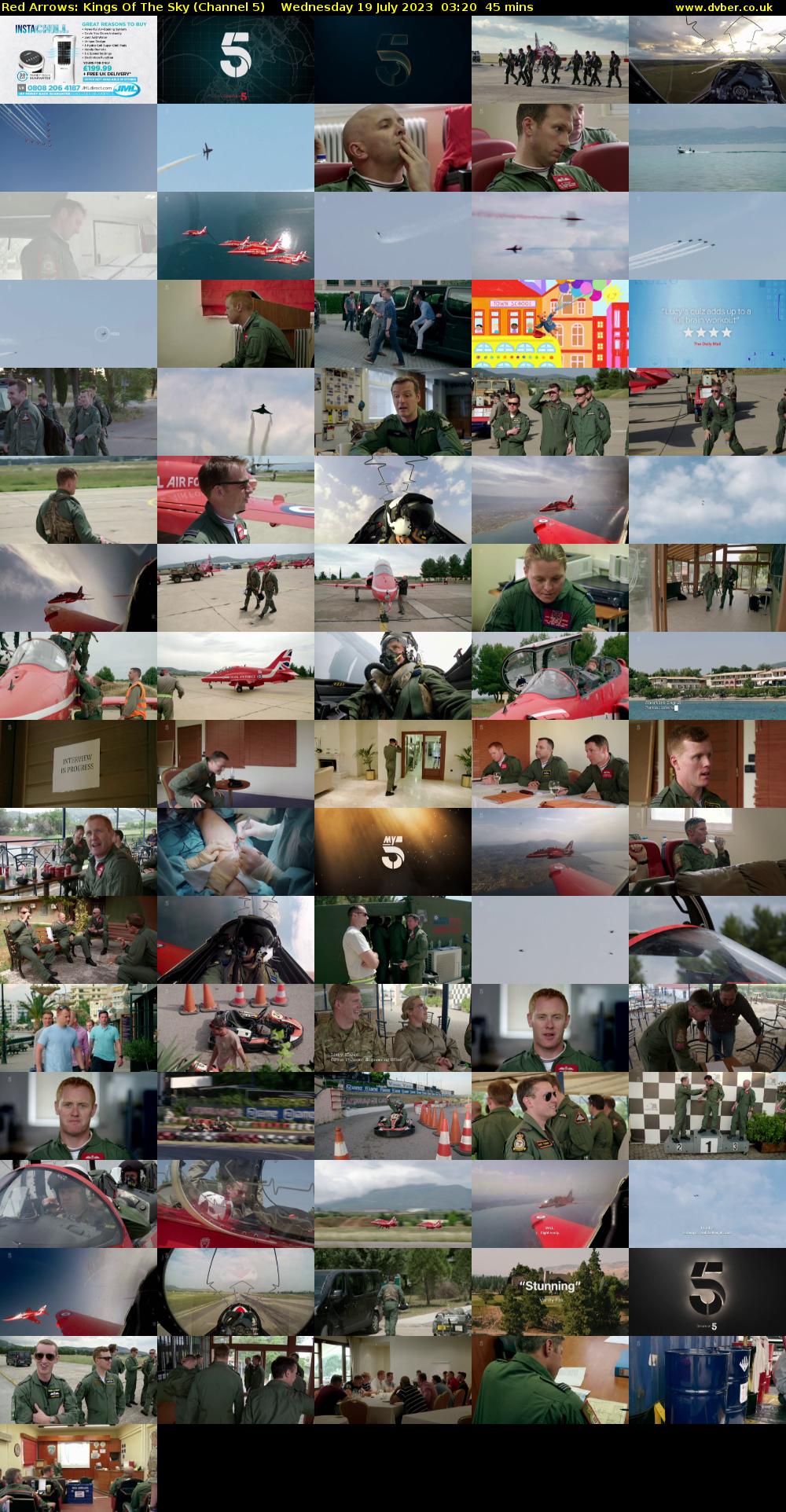 Red Arrows: Kings Of The Sky (Channel 5) Wednesday 19 July 2023 03:20 - 04:05
