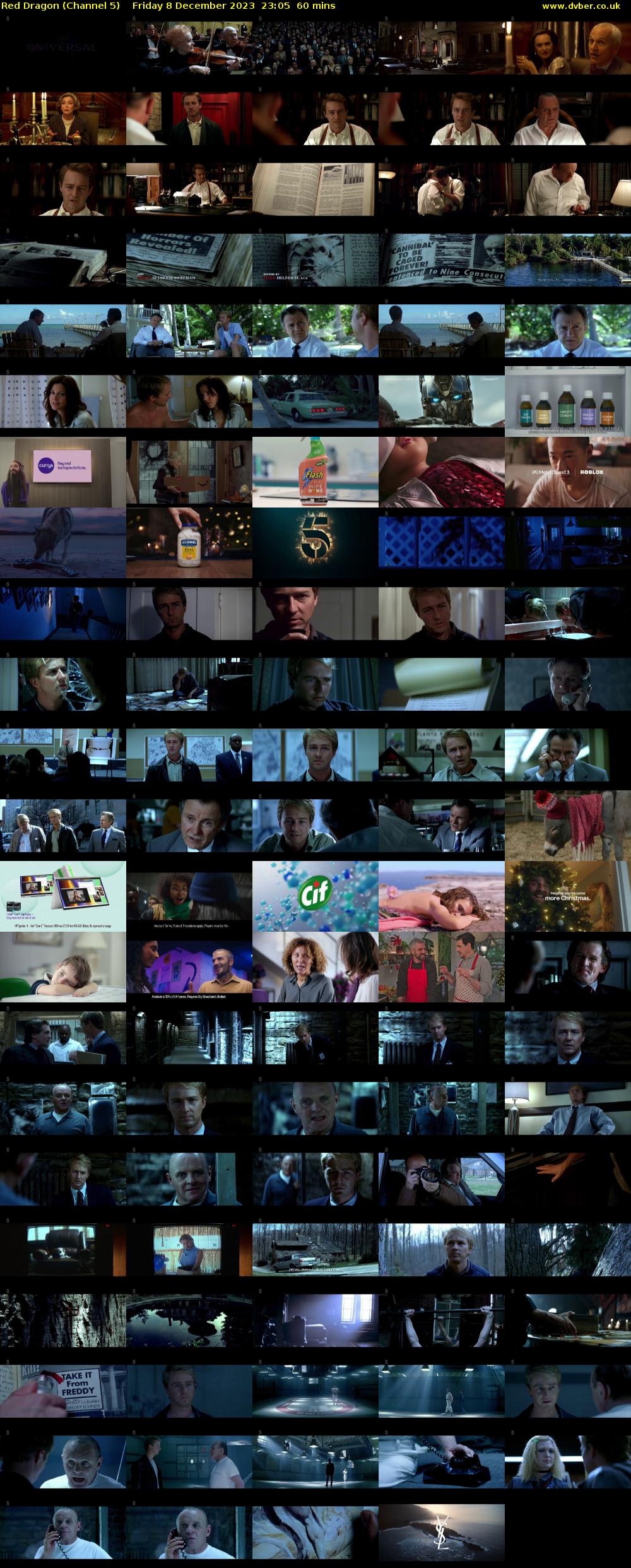 Red Dragon (Channel 5) Friday 8 December 2023 23:05 - 00:05