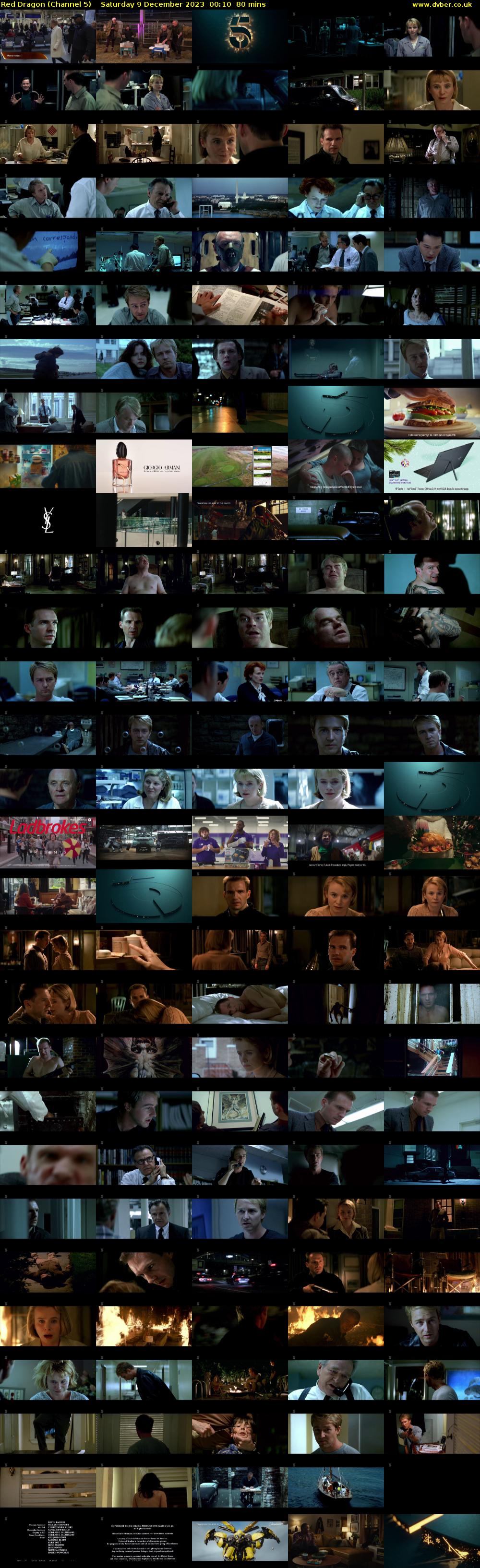 Red Dragon (Channel 5) Saturday 9 December 2023 00:10 - 01:30
