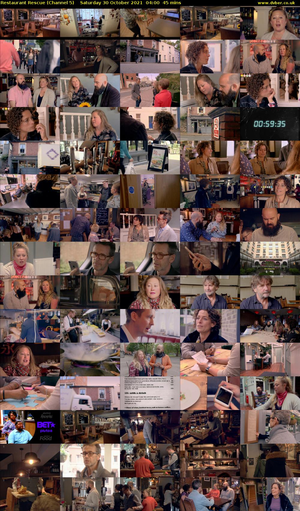 Restaurant Rescue (Channel 5) Saturday 30 October 2021 04:00 - 04:45
