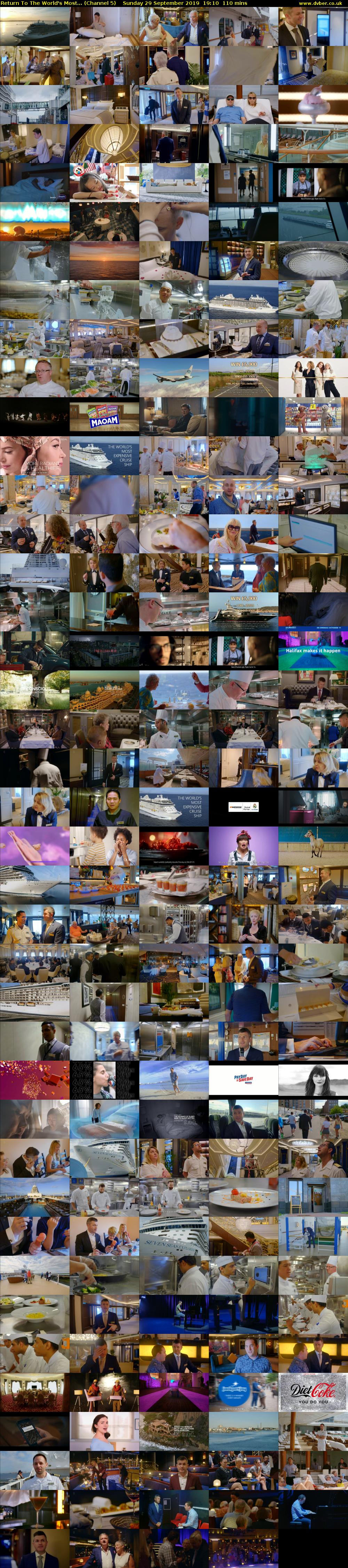 Return To The World's Most... (Channel 5) Sunday 29 September 2019 19:10 - 21:00