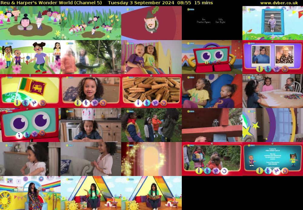 Reu & Harper's Wonder World (Channel 5) Tuesday 3 September 2024 08:55 - 09:10