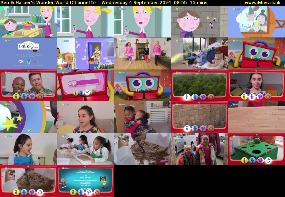 Reu & Harper's Wonder World (Channel 5) Wednesday 4 September 2024 08:55 - 09:10