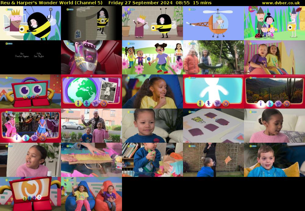 Reu & Harper's Wonder World (Channel 5) Friday 27 September 2024 08:55 - 09:10