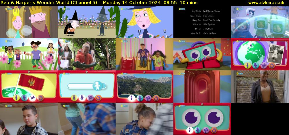 Reu & Harper's Wonder World (Channel 5) Monday 14 October 2024 08:55 - 09:05