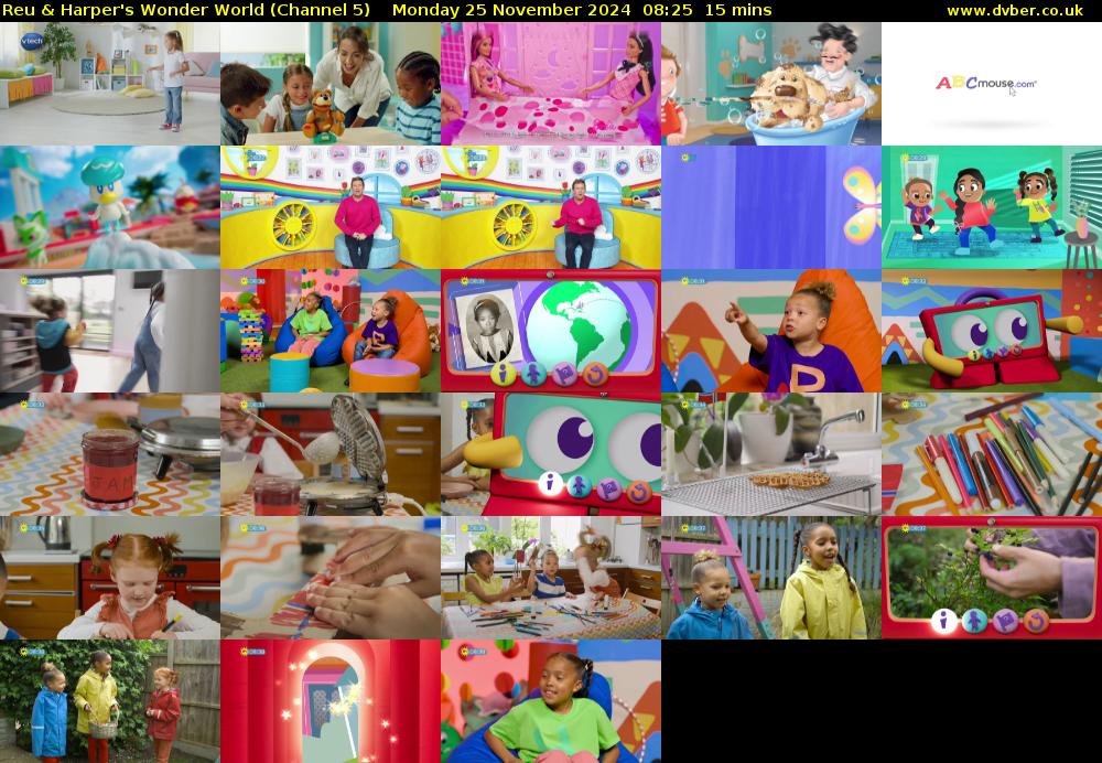 Reu & Harper's Wonder World (Channel 5) Monday 25 November 2024 08:25 - 08:40