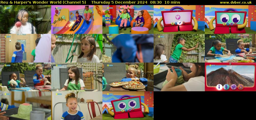 Reu & Harper's Wonder World (Channel 5) Thursday 5 December 2024 08:30 - 08:40