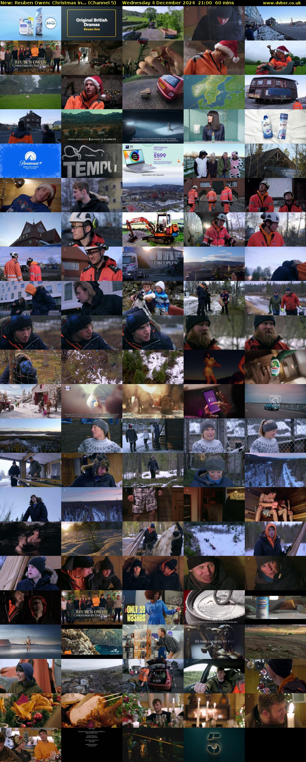 Reuben Owen: Christmas in... (Channel 5) Wednesday 4 December 2024 21:00 - 22:00
