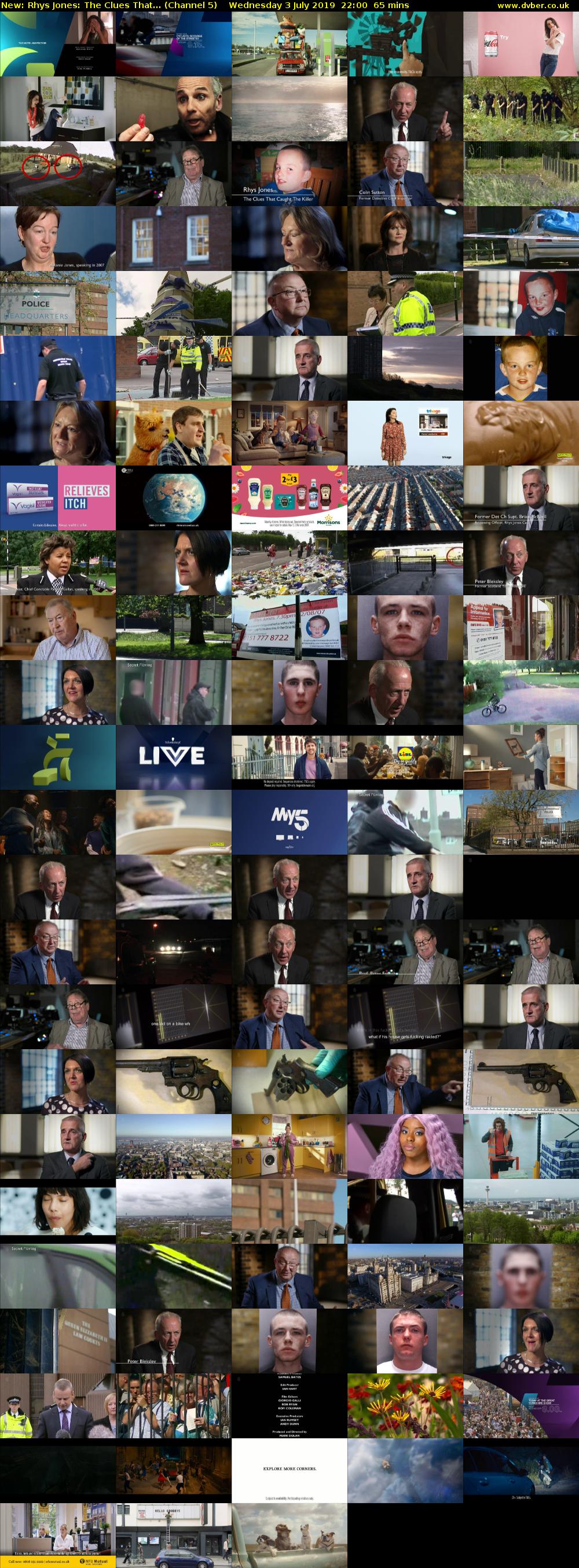 Rhys Jones: The Clues That... (Channel 5) Wednesday 3 July 2019 22:00 - 23:05
