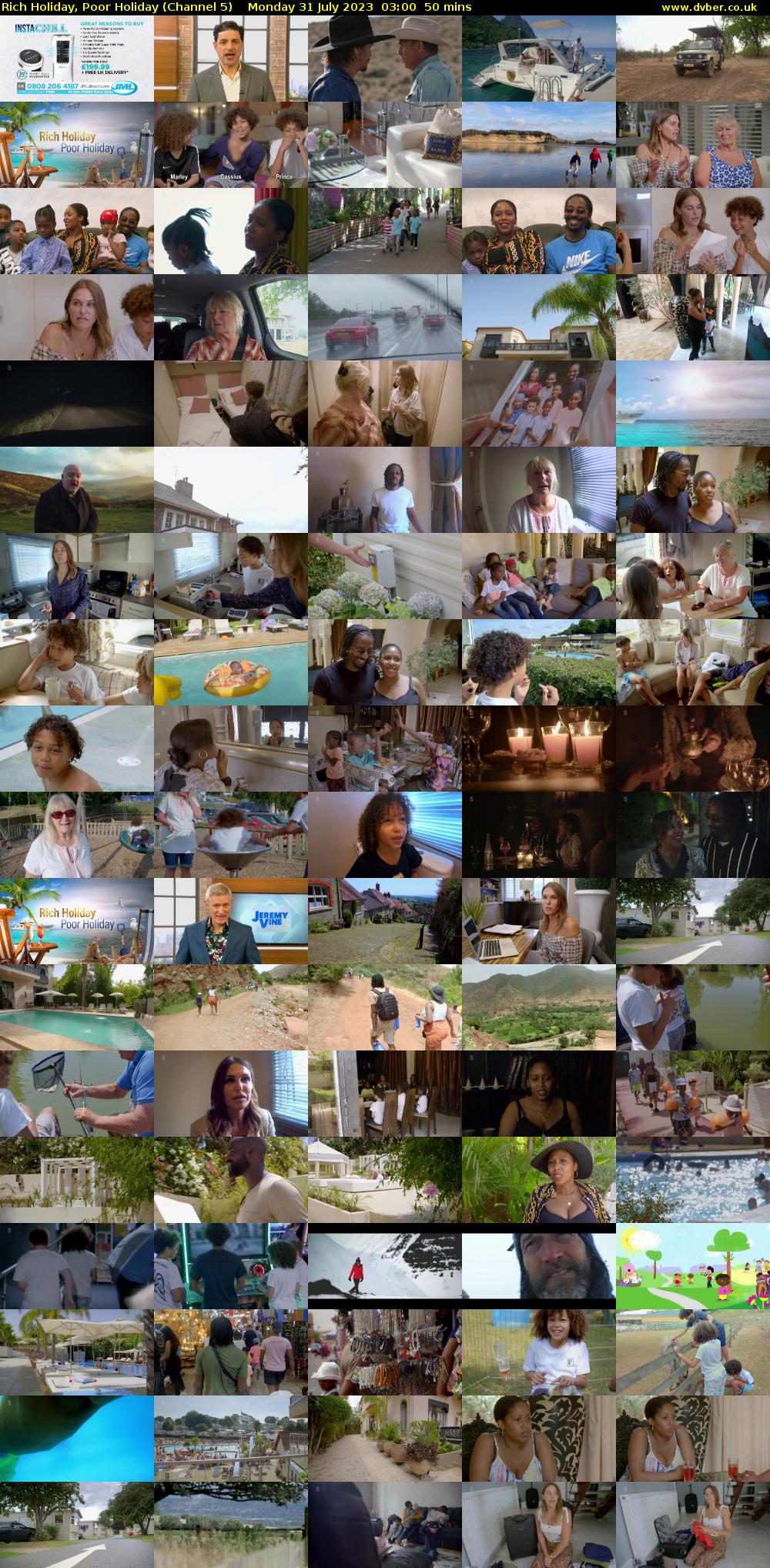 Rich Holiday, Poor Holiday (Channel 5) Monday 31 July 2023 03:00 - 03:50