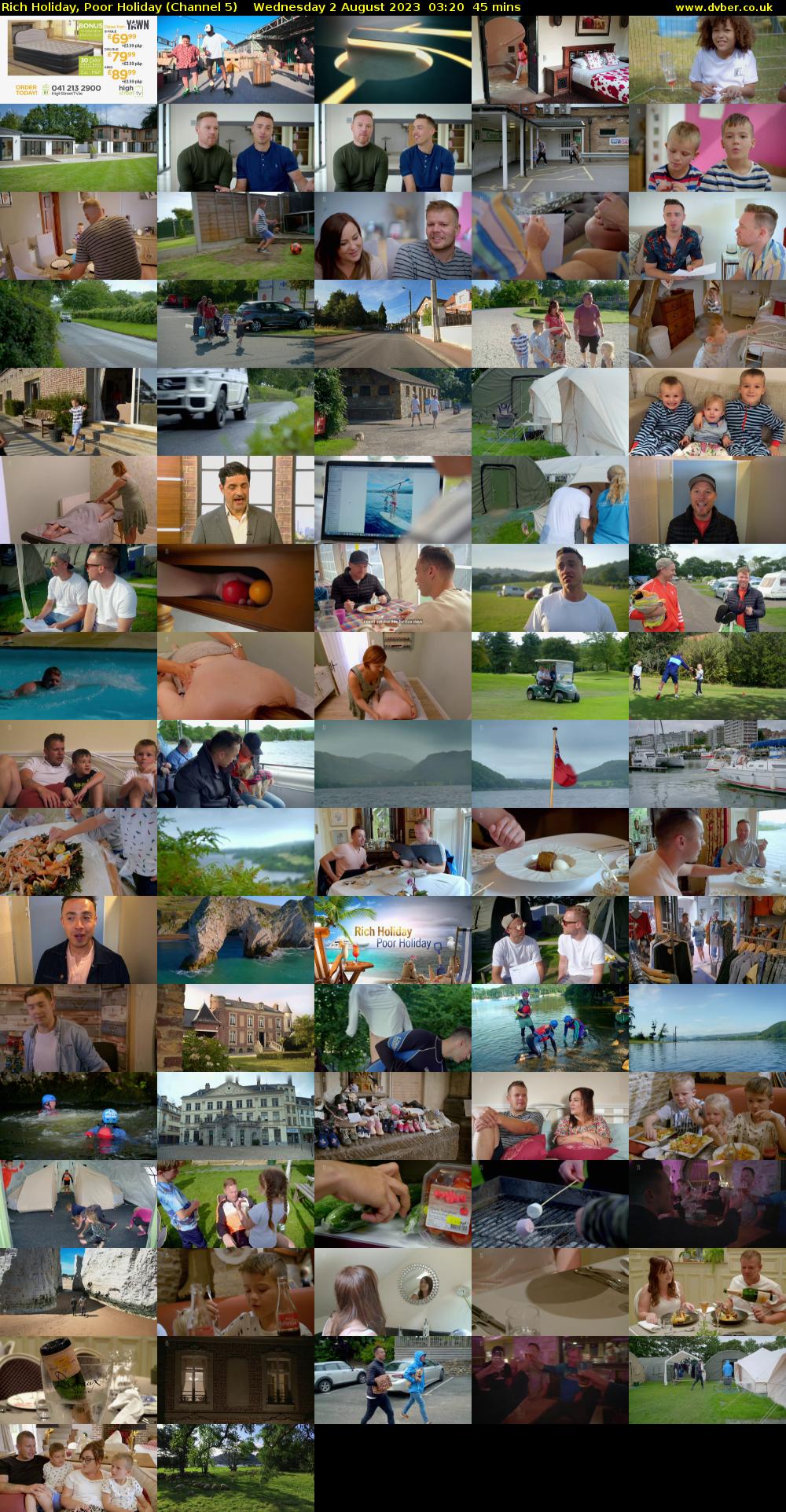 Rich Holiday, Poor Holiday (Channel 5) Wednesday 2 August 2023 03:20 - 04:05