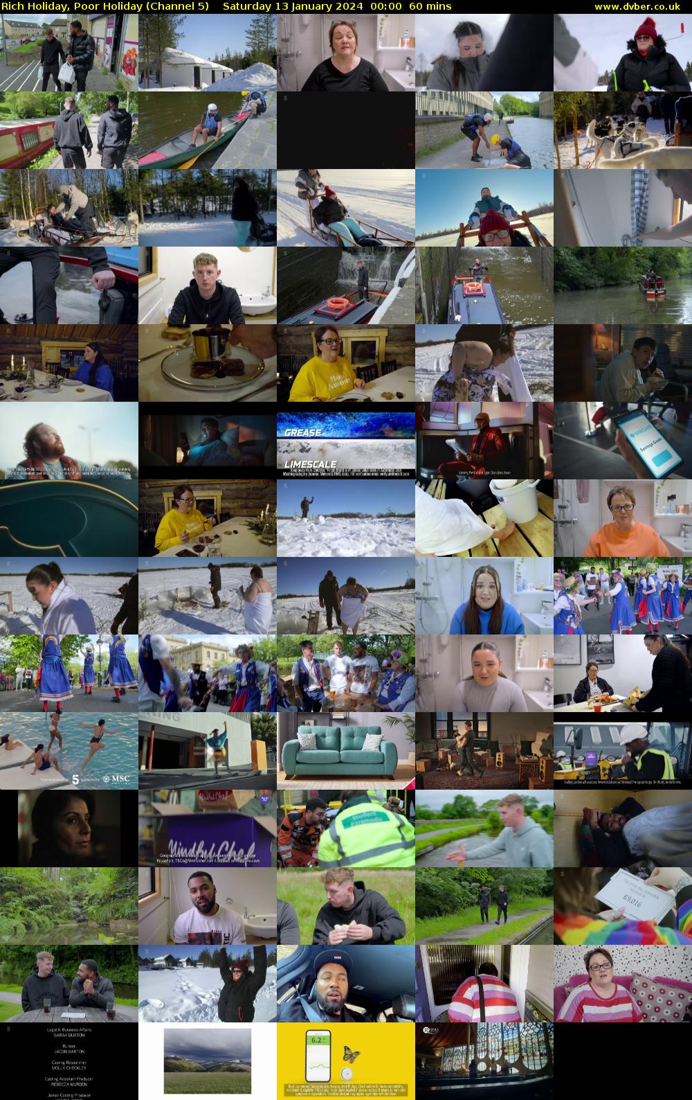 Rich Holiday, Poor Holiday (Channel 5) Saturday 13 January 2024 00:00 - 01:00