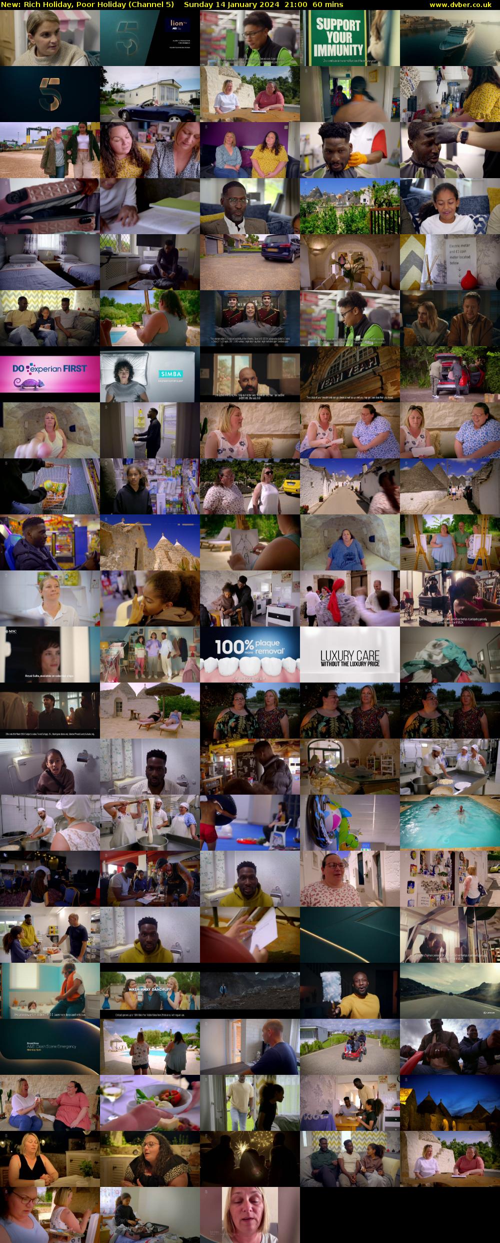 Rich Holiday, Poor Holiday (Channel 5) Sunday 14 January 2024 21:00 - 22:00