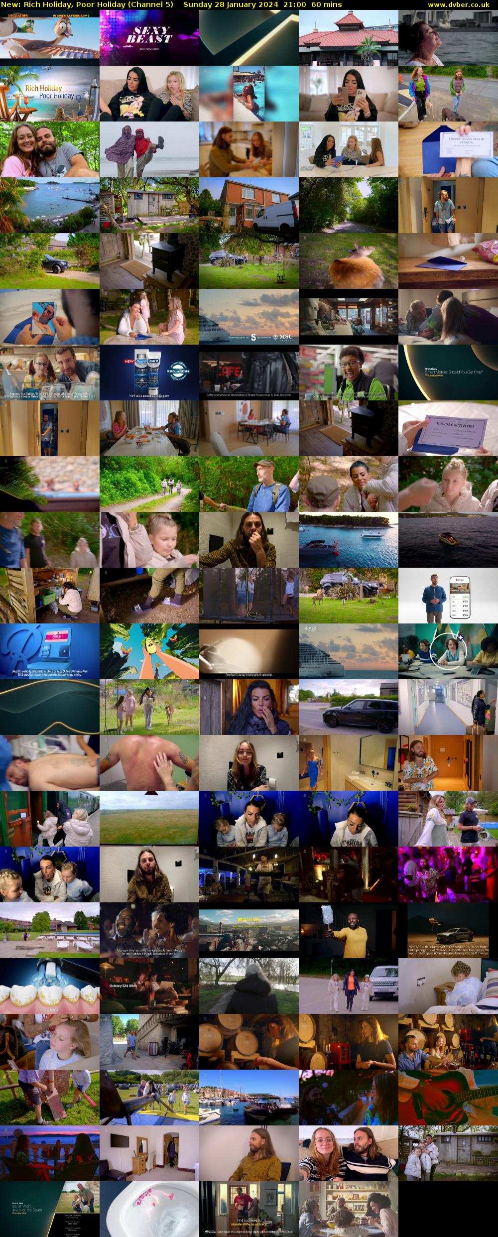Rich Holiday, Poor Holiday (Channel 5) Sunday 28 January 2024 21:00 - 22:00