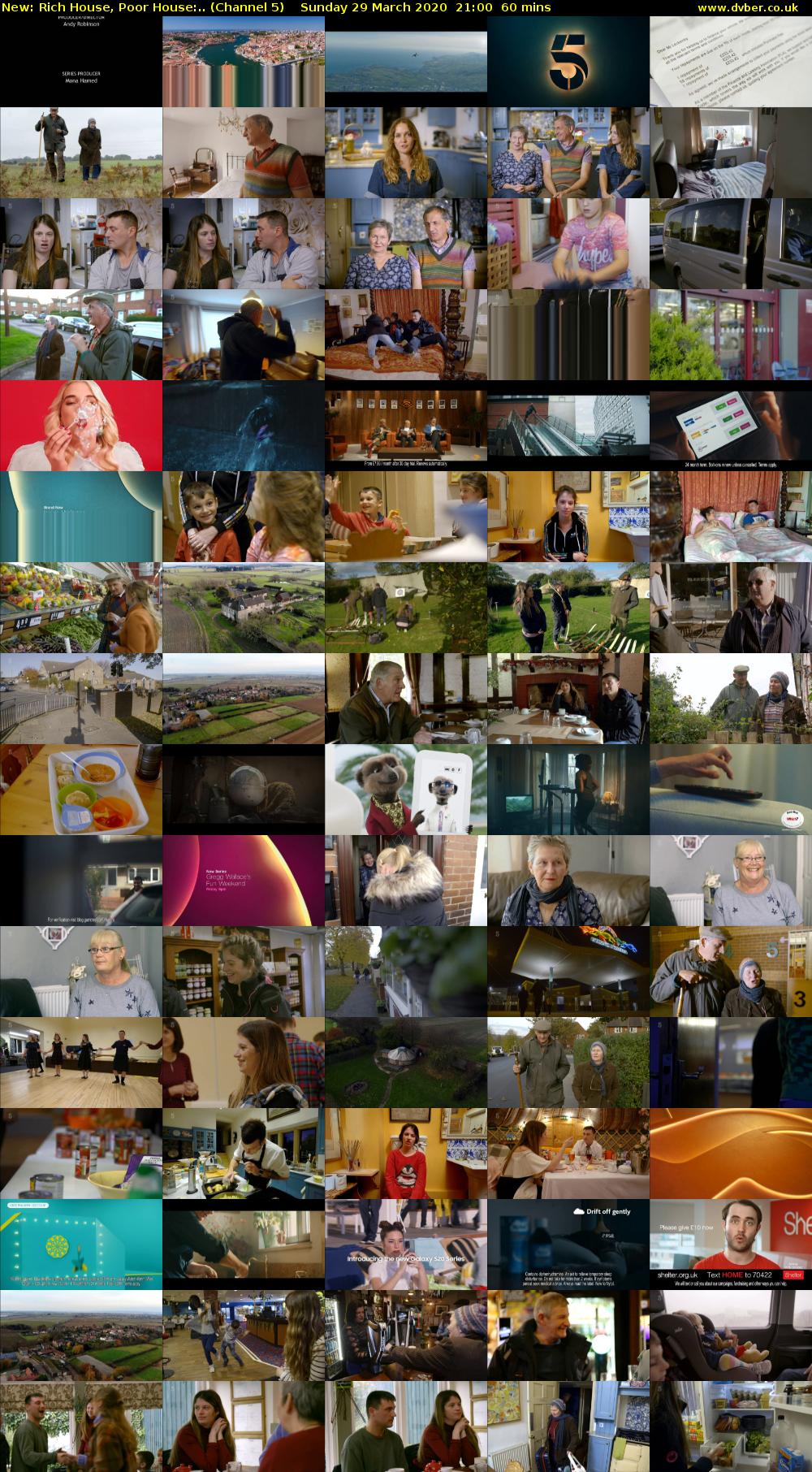 Rich House, Poor House:.. (Channel 5) Sunday 29 March 2020 21:00 - 22:00
