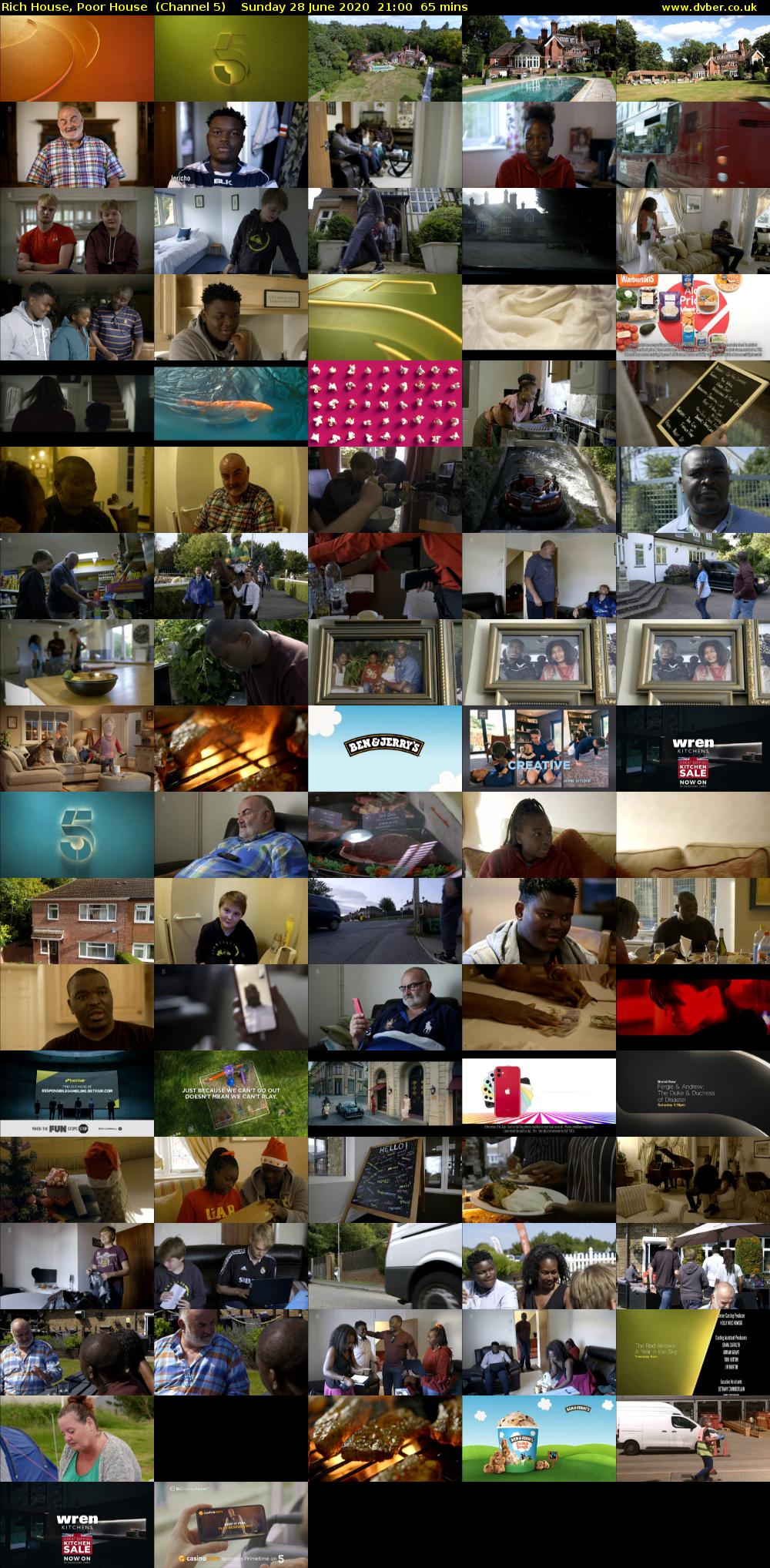 Rich House, Poor House  (Channel 5) Sunday 28 June 2020 21:00 - 22:05
