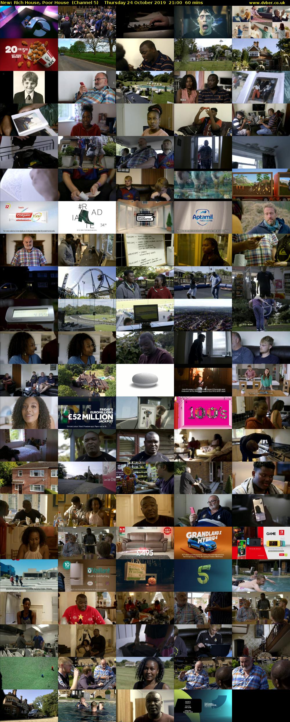 Rich House, Poor House (Channel 5) Thursday 24 October 2019 21:00 - 22:00