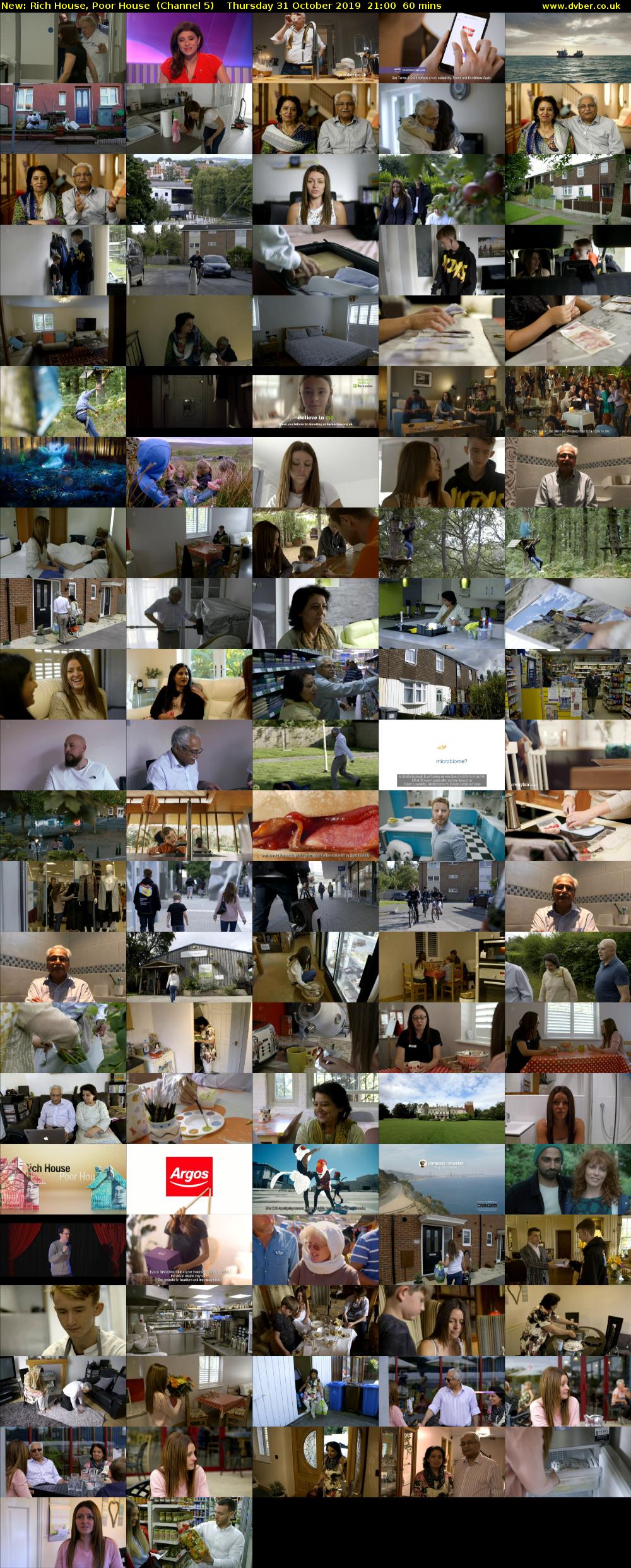 Rich House, Poor House (Channel 5) Thursday 31 October 2019 21:00 - 22:00
