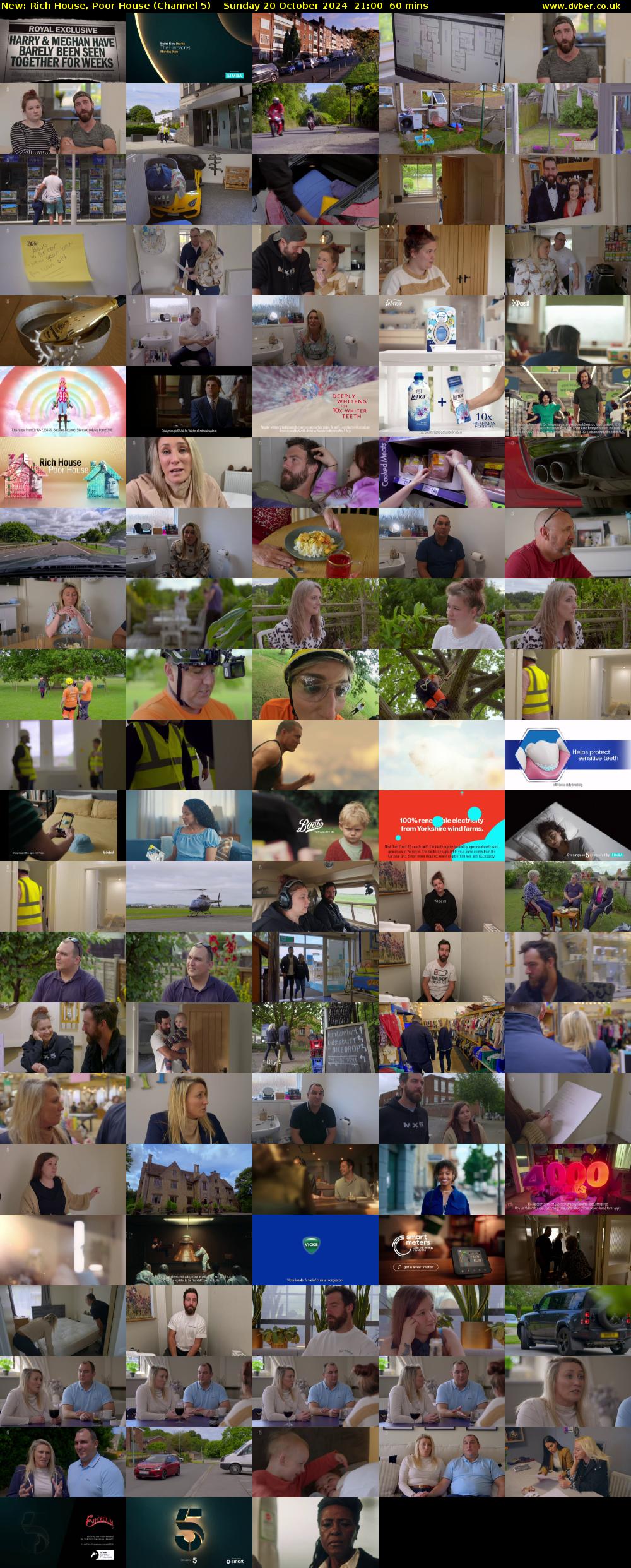 Rich House, Poor House (Channel 5) Sunday 20 October 2024 21:00 - 22:00