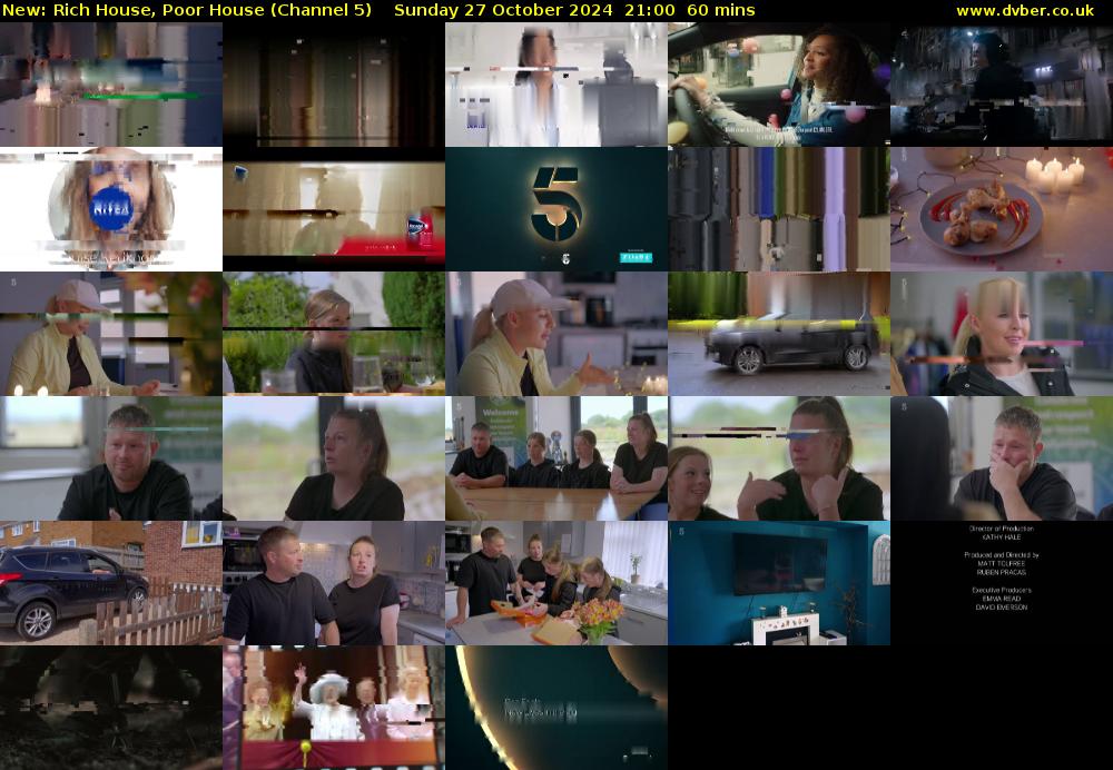 Rich House, Poor House (Channel 5) Sunday 27 October 2024 21:00 - 22:00