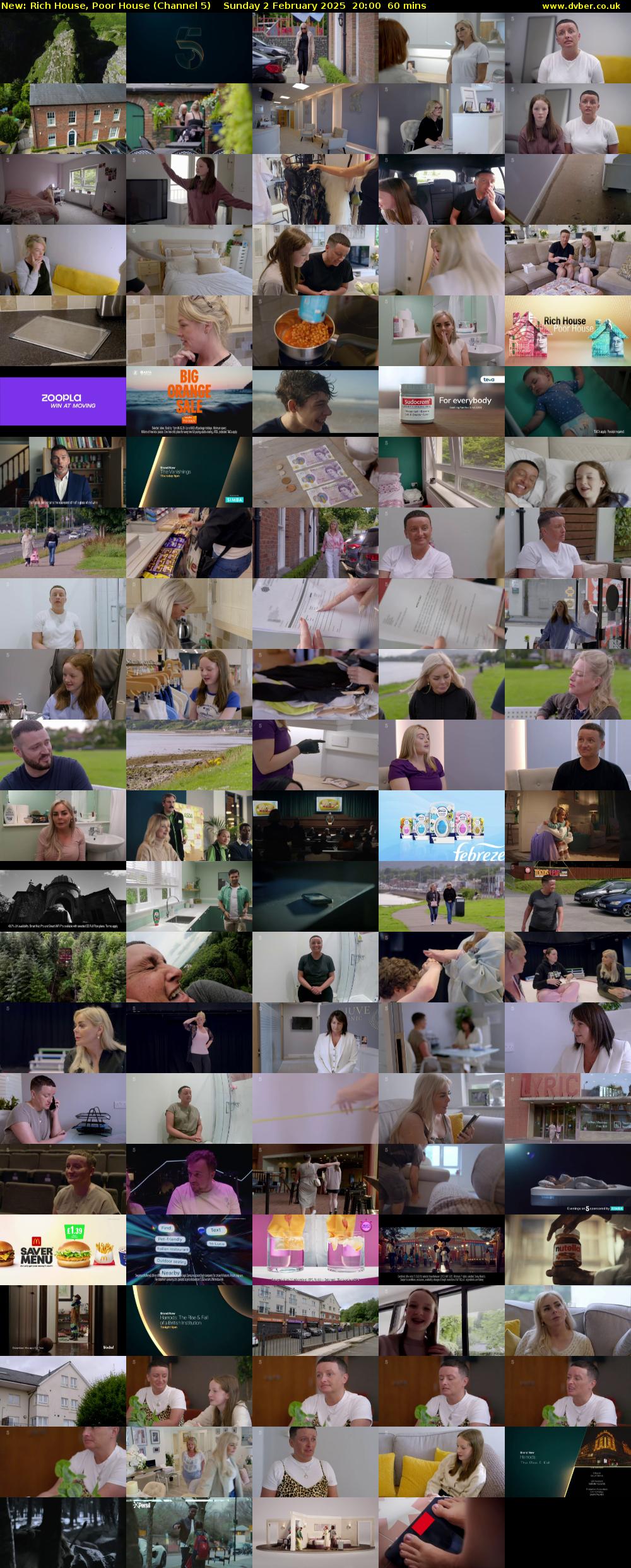 Rich House, Poor House (Channel 5) Sunday 2 February 2025 20:00 - 21:00