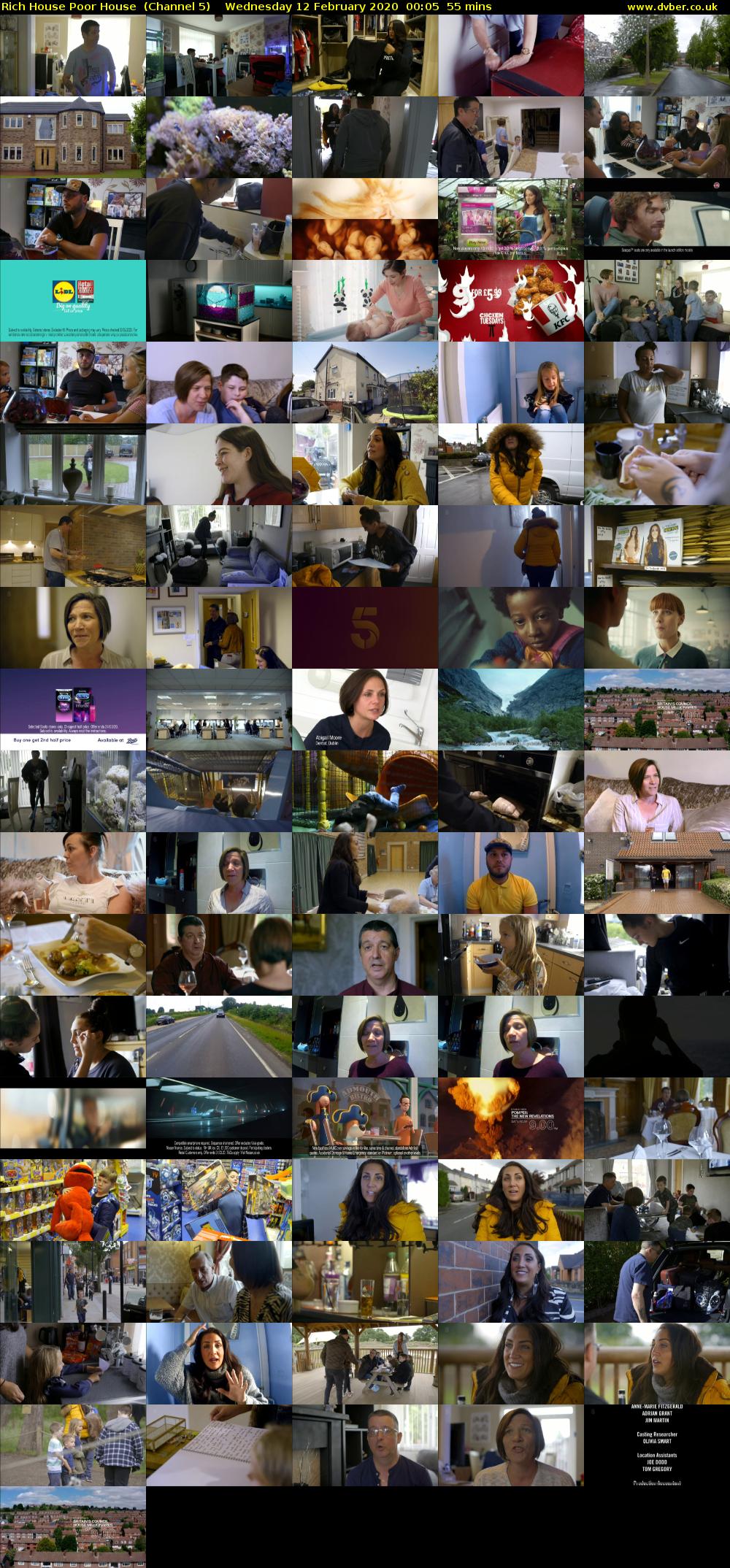 Rich House Poor House  (Channel 5) Wednesday 12 February 2020 00:05 - 01:00