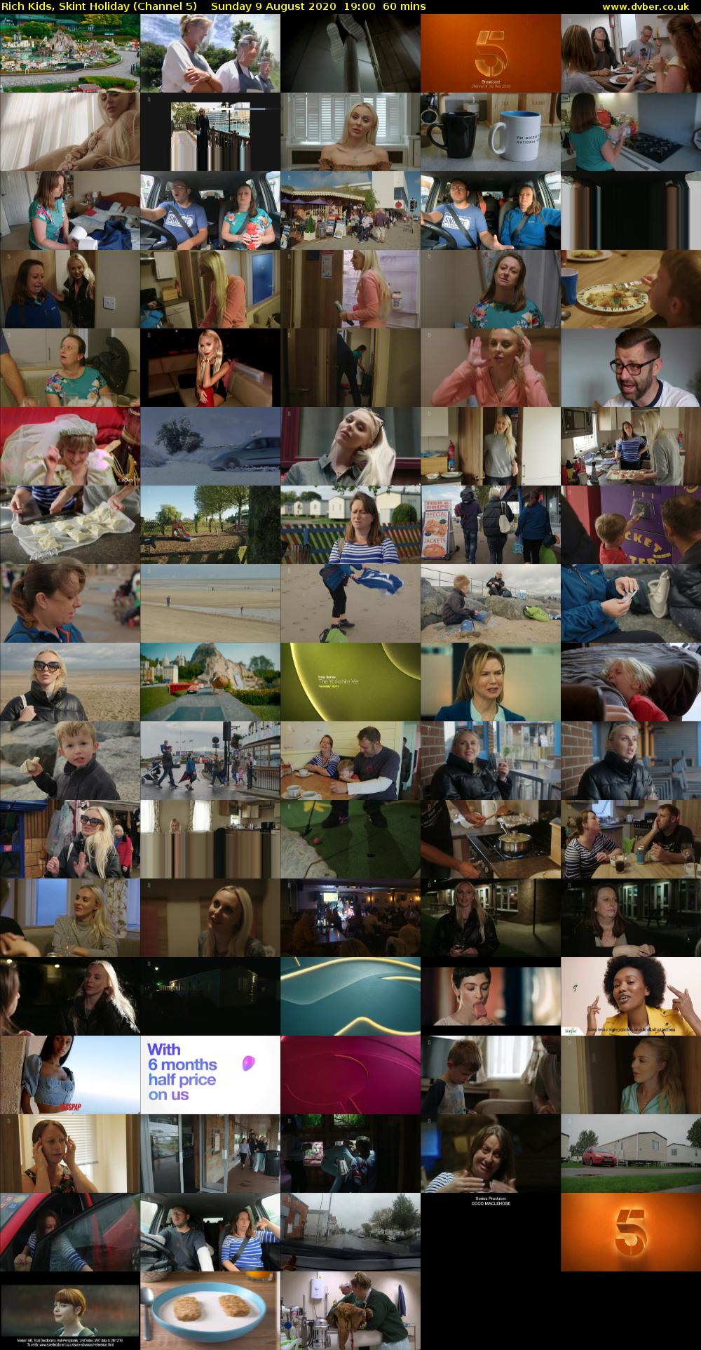 Rich Kids, Skint Holiday (Channel 5) Sunday 9 August 2020 19:00 - 20:00