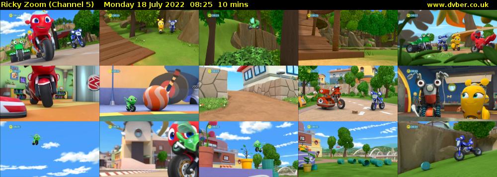 Ricky Zoom (Channel 5) Monday 18 July 2022 08:25 - 08:35