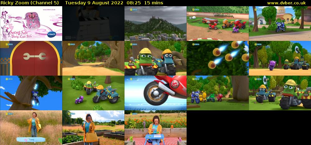 Ricky Zoom (Channel 5) Tuesday 9 August 2022 08:25 - 08:40