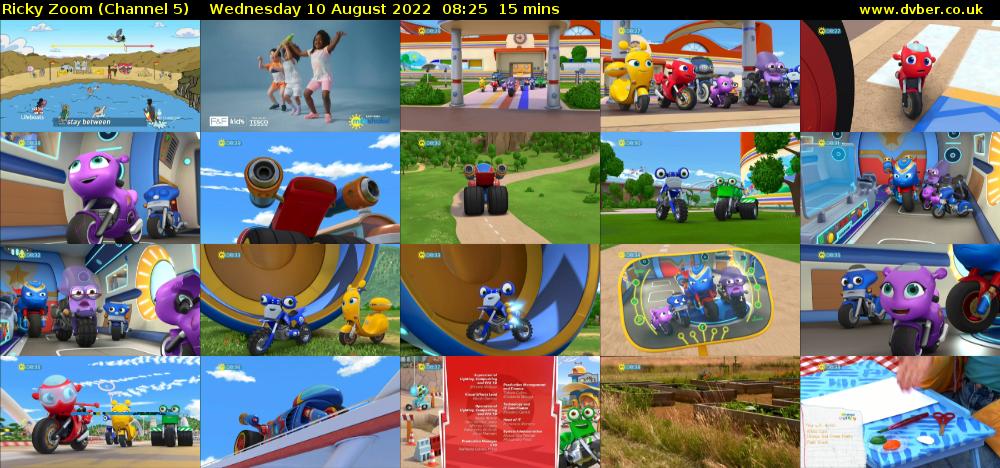 Ricky Zoom (Channel 5) Wednesday 10 August 2022 08:25 - 08:40