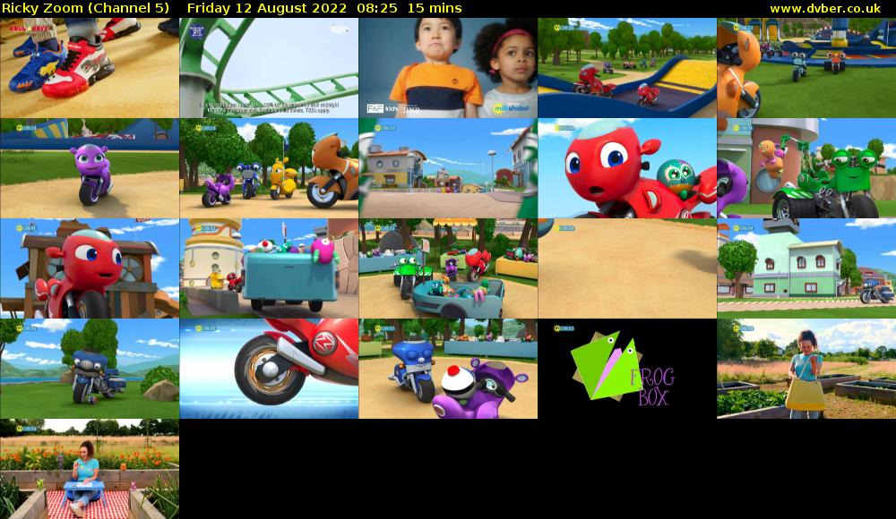 Ricky Zoom (Channel 5) Friday 12 August 2022 08:25 - 08:40